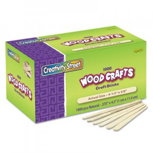 Chenille Kraft CKC377501 Natural Wood Craft Sticks, 4 1/2 x 3/8, Wood, Natural, 1000/Box