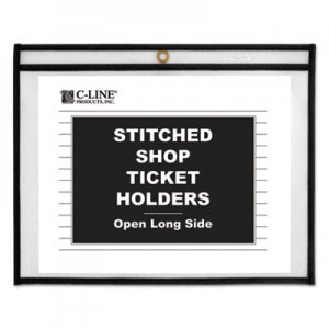 C-Line 49911 Shop Ticket Holders, Stitched, Sides Clear, 50", 11 x 8 1/2, 25/BX CLI49911