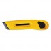 COSCO 091467 Plastic Utility Knife w/Retractable Blade & Snap Closure, Yellow COS091467