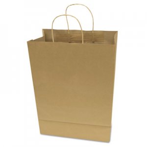 COSCO 091565 Premium Small Brown Paper Shopping Bag, 50/Box COS091565