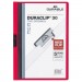 Durable 220303 Vinyl DuraClip Report Cover w/Clip, Letter, Holds 30 Pages, Clear/Red DBL220303