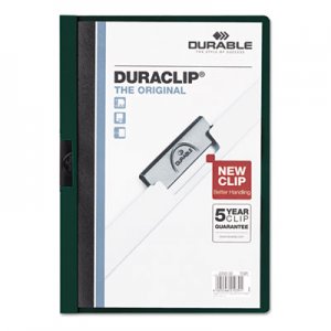 Durable 220357 Vinyl DuraClip Report Cover, Letter, Holds 30 Pages, Clear/Graphite DBL220357