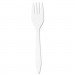 Dart F6BW Style Setter Mediumweight Plastic Forks, White, 1000/Carton DCCF6BW