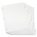 Oxford OXF11314 Custom Label Tab Dividers with Self-Adhesive Tab Labels, 5-Tab, 11 x 8.5, White, 25 Sets