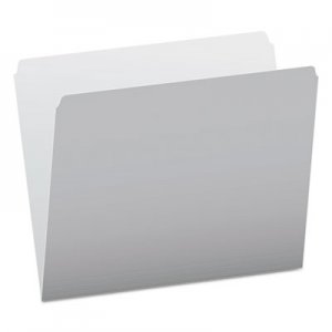 Pendaflex PFX152GRA Colored File Folders, Straight Tab, Letter Size, Gray/Light Gray, 100/Box