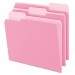 Pendaflex PFX15213PIN Colored File Folders, 1/3 Cut Top Tab, Letter, Pink/Light Pink, 100/Box