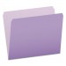 Pendaflex PFX152LAV Colored File Folders, Straight Tab, Letter Size, Lavender/Light Lavender, 100/Box