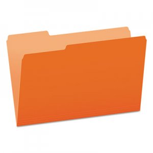 Pendaflex PFX15313ORA Colored File Folders, 1/3-Cut Tabs, Legal Size, Orange/Light Orange, 100/Box