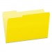 Pendaflex PFX15313YEL Colored File Folders, 1/3-Cut Tabs, Legal Size, Yellowith Light Yellow, 100/Box
