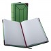 Boorum & Pease 6718500R Record/Account Book, Record Rule, Green/Red, 500 Pages, 12 1/2 x 7 5/8 BOR6718500R