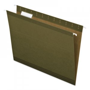Pendaflex PFX415215 Hanging File Folders, 1/5 Tab, Letter, Standard Green, 25/Box