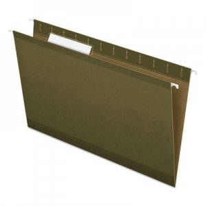Pendaflex PFX415313 Reinforced Hanging File Folders, Legal Size, 1/3-Cut Tab, Standard Green, 25/Box