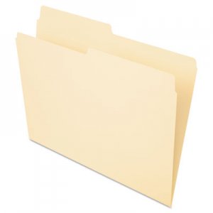 Pendaflex PFX75212 File Folders, 1/2 Cut, Top Tab, Letter, Manila, 100/Box 752-1/2