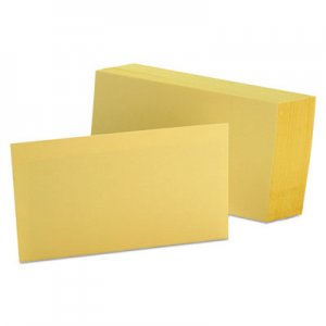 Oxford OXF7320CAN Unruled Index Cards, 3 x 5, Canary, 100/Pack 7320-CAN