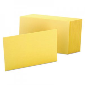 Oxford OXF7420CAN Unruled Index Cards, 4 x 6, Canary, 100/Pack 7420-CAN