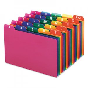 Oxford 73154 Card Guides, Alpha, 1/5 Tab, Polypropylene, 4 x 6, 25/Set OXF73154