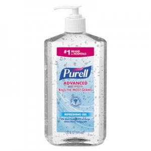 PURELL GOJ302312 Advanced Refreshing Gel Hand Sanitizer, Clean Scent, 20 oz Pump Bottle, 12/Carton