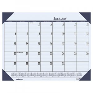 House of Doolittle HOD12440 EcoTones Ocean Blue Monthly Desk Pad Calendar, 22 x 17, 2016 124-40