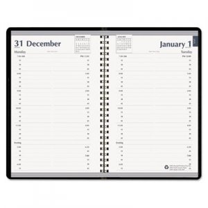 House of Doolittle HOD28802 Daily Appointment Book, 15-Minute Apppointments, 8 x 5, Black, 2017 288-02