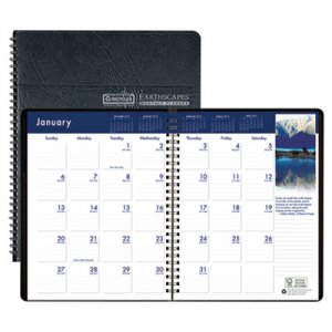 House of Doolittle HOD26402 Earthscapes Full-Color Monthly Planner, 8-1/2 x 11, Black, 2015-2017 264-02