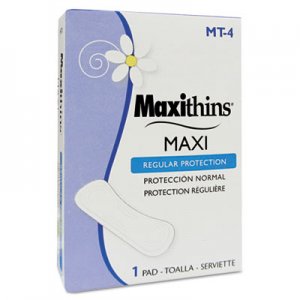 HOSPECO HOSMT4 Maxithins Vended Sanitary Napkins #4, 250 Individually Boxed Napkins/Carton