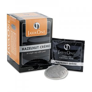 Java One JAV70500 Coffee Pods, Hazelnut Creme, Single Cup, 14/Box