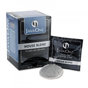 Java One JAV40300 Coffee Pods, House Blend, Single Cup, 14/Box
