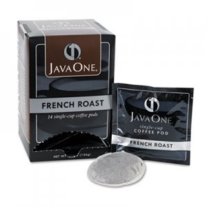 Java One JAV30800 Coffee Pods, French Roast, Single Cup, 14/Box