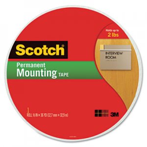 Scotch MMM110MR Foam Mounting Tape, 3/4" Wide x 1368" Long