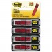 Post-it Flags MMM684RDSH Arrow Message 1/2" Page Flags in Dispenser, "Sign Here", Red, 80/Pack 684-RDSH