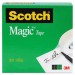 Scotch MMM8101K Magic Tape, 3/4" x 1000", 1" Core, Clear 810-1K