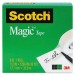 Scotch MMM810341296 Magic Tape, 3/4" x 1296", 1" Core, Clear 810-34-1296