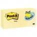 Post-it Notes MMM65524VADB Original Pads in Canary Yellow, 3 x 5, 50/Pad, 24 Pads/Pack 655-24VAD-B