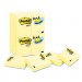 Post-it Notes MMM65324VADB Original Pads in Canary Yellow, 1-1/2 x 2, 90/Pad, 24 Pads/Pack 653