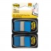 Post-it Flags MMM680BE2 Standard Page Flags in Dispenser, Blue, 100 Flags/Dispenser 680-BE2