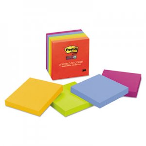Post-it Notes Super Sticky MMM6545SSAN Pads in Marrakesh Colors, 3 x 3, 90/Pad, 5 Pads/Pack 654-5SSAN
