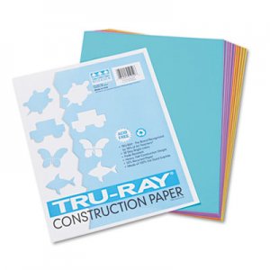 Pacon 102940 Tru-Ray Construction Paper, 76 lbs., 9 x 12, Assorted, 50 Sheets/Pack PAC102940