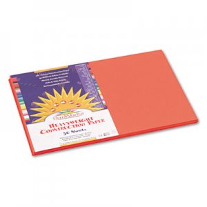 SunWorks 6607 Construction Paper, 58 lbs., 12 x 18, Orange, 50 Sheets/Pack PAC6607