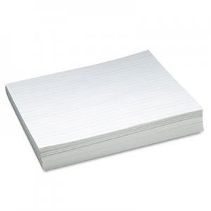 Pacon 2635 Skip-A-Line Ruled Newsprint Paper, 30 lbs., 11 x 8-1/2, White, 500 Sheets/Pack PAC2635