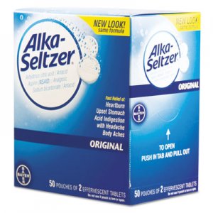 Alka-Seltzer PFYBXAS50 Antacid and Pain Relief Medicine, Two-Pack, 50 Packs/Box