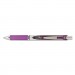 Pentel PENBL77V EnerGel RTX Retractable Liquid Gel Pen, .7mm, Black/Gray Barrel, Violet Ink BL77-V