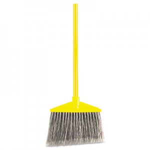 Rubbermaid Commercial RCP637500GY Angled Large Broom, Poly Bristles, 46 7/8" Metal Handle, Yellow/Gray