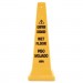 Rubbermaid Commercial RCP627677 Four-Sided Caution, Wet Floor Yellow Safety Cone, 12 1/4 x 12 1/4 x 36h