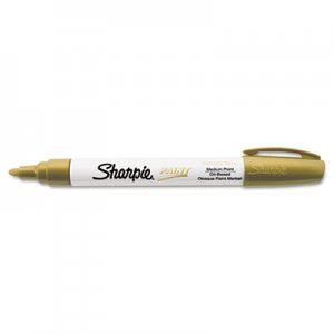 Sharpie 35559 Permanent Paint Marker, Medium Point, Gold SAN35559