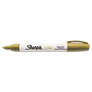 Sharpie 35559 Permanent Paint Marker, Medium Point, Gold SAN35559