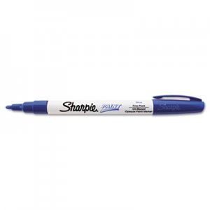 Sharpie 35536 Permanent Paint Marker, Fine Point, Blue SAN35536