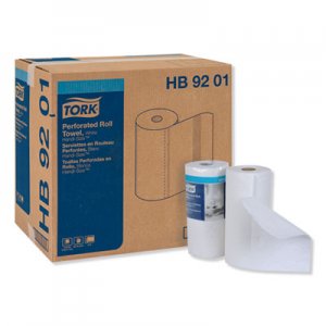 Tork TRKHB9201 Handi-Size Perforated Roll Towel, 2-Ply, 11"W x 6 3/4"L, 120/Roll, White, 30