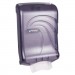 San Jamar SJMT1790TBK Ultrafold Multifold/C-Fold Towel Dispenser, Oceans, 11.75 x 6.25 x 18, Transparent Black Pearl