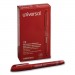 Universal UNV07072 Pen-Style Permanent Marker, Fine Bullet Tip, Red, Dozen