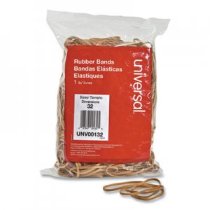 Universal UNV00132 Rubber Bands, Size 32, 0.04" Gauge, Beige, 1 lb Box, 820/Pack